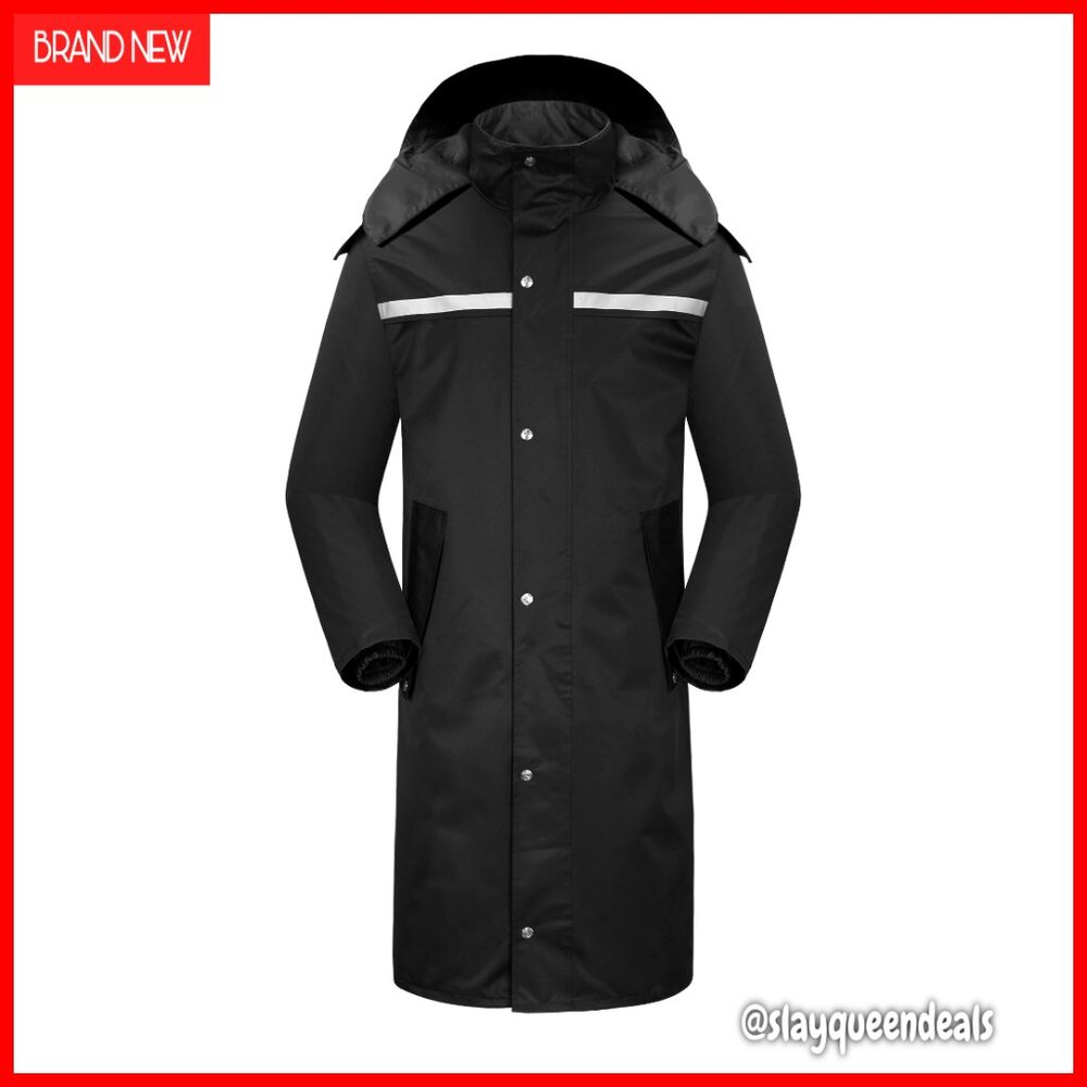 Waterproof Long Rain Jacket Lightweight Packable … - image 1
